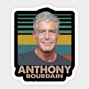 Anthony Bourdain - Retro illustration Sticker